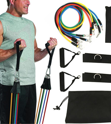 11 In Kit Upgrade Resistance Loop Bands Home Exercise Sports Fitness