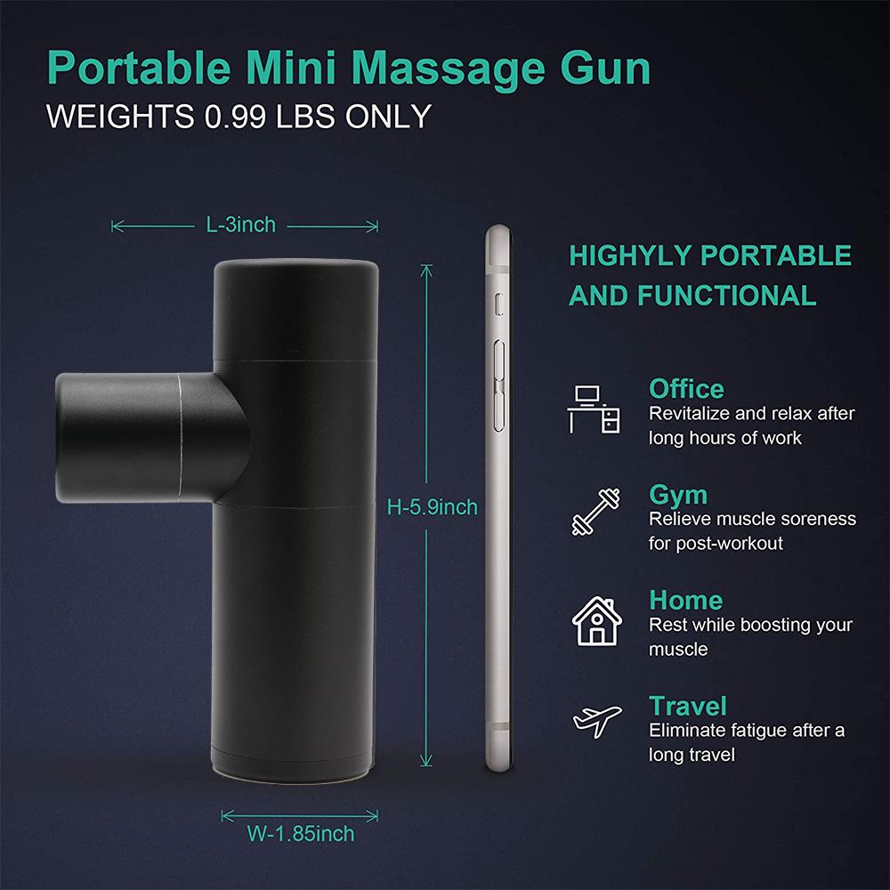 Mini Massage Gun Electric Body Massager Deep Tissue Neck Muscle SP